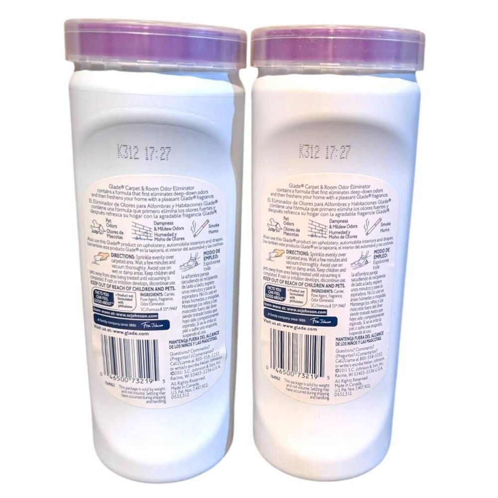 Glade Carpet & Room Odor Eliminator Lavender & Peach Blossom 32 oz Lot‎ of 2 - Picture 2 of 5